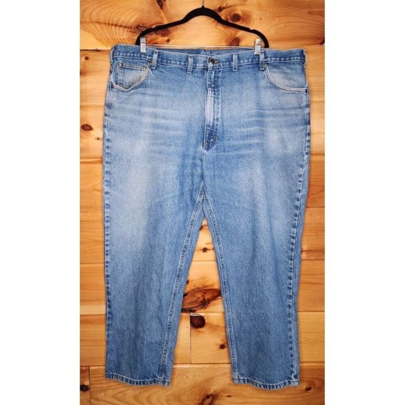 Carhartt Jeans Mens 50x30 Relaxed Fit Thick Denim Workwear - Picture 10 of 14